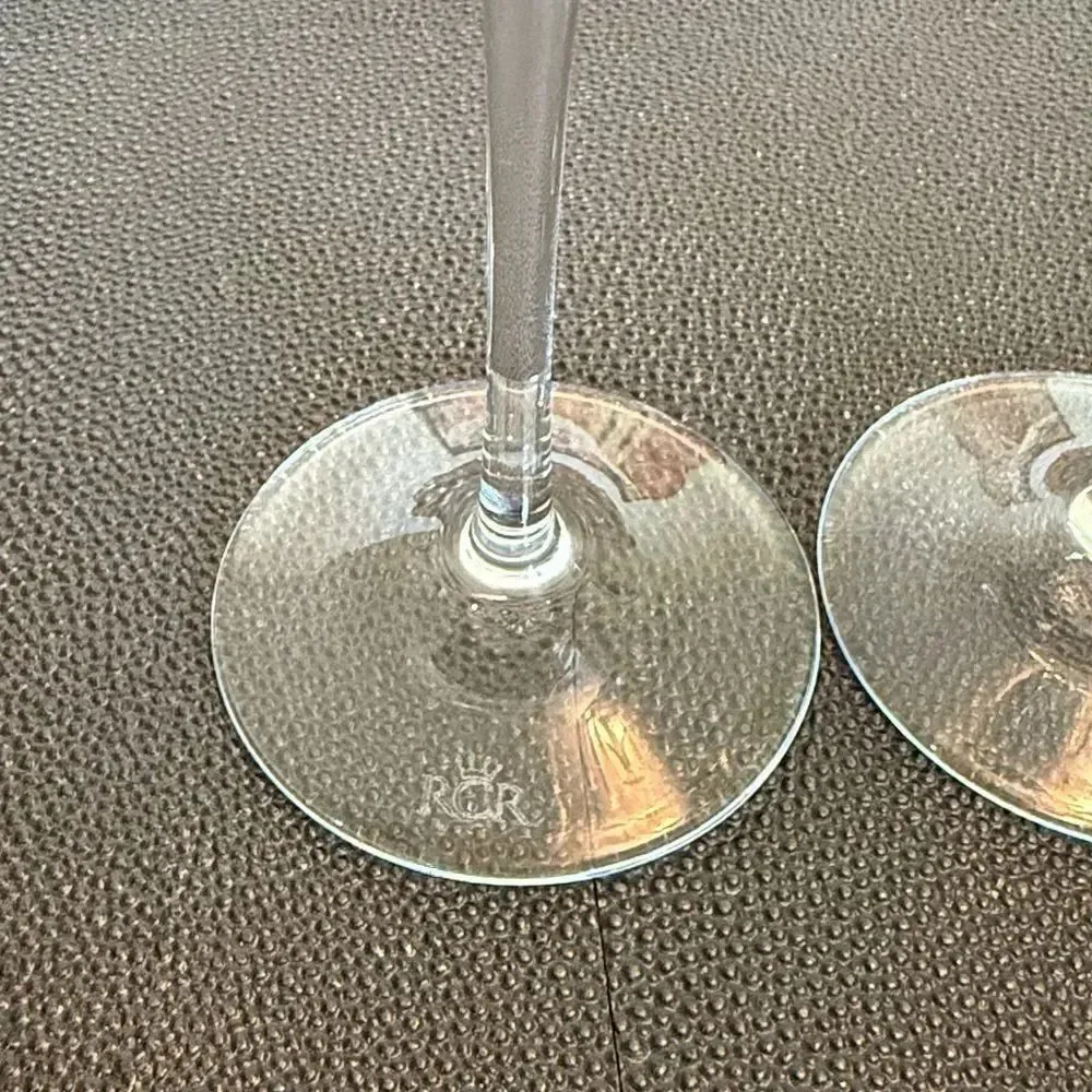 RCR Elegant Clear Champagne Flutes set of two